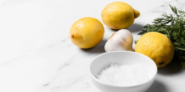 Three lemon and a cup of baking soda